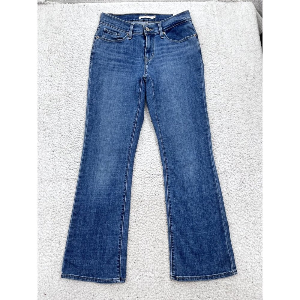 Women's Levi Strauss Medium Wash Curvy Bootcut Denim Jeans Size 28